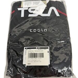 TSLA Shirt Mens Large Black Red Cool Dry Active Compression Baselayer Top